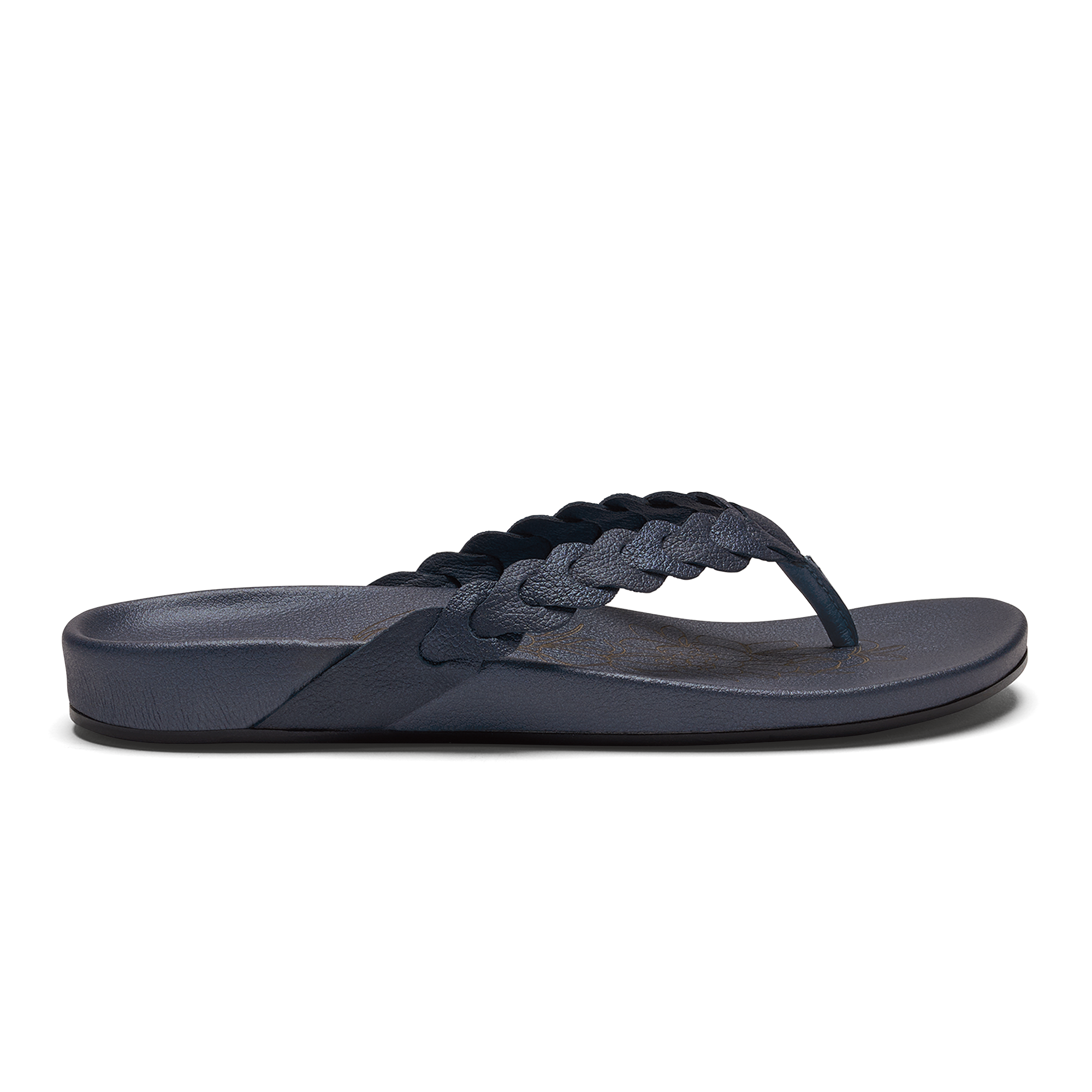 Lei Women's Leather Beach Sandals - Mood Indigo